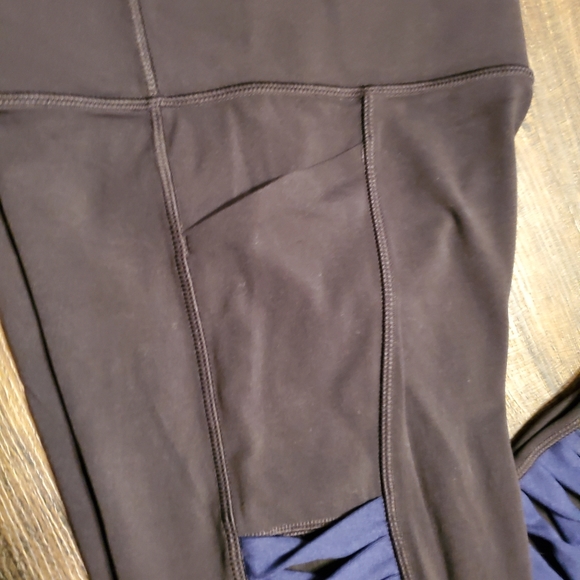 Athleta XS Salutation 7/8 Tight Powervita Pocket Leggings Navy Blue - Picture 5 of 5